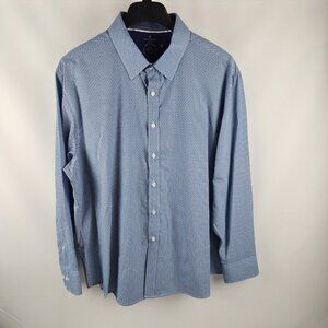 Construct Shirt Mens XXL Blue/White Slim Fit Performance 4-Way Stretch NWT